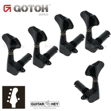 Load image into Gallery viewer, NEW Gotoh GB707 5-String Bass Machine Heads Set L4+R1 TUNERS 4x1 - BLACK