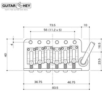 Carregar imagem no visualizador da galeria, NEW Gotoh 510T-LS2 Bridge Tremolo Bridge w/ Locking Steel Saddles - CHROME