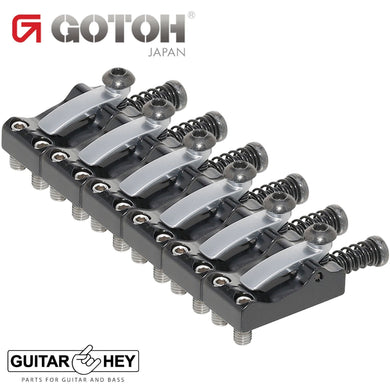 NEW Gotoh LS105 Set of 6 Steel Tremolo/Bridge Locking Saddles 10.5mm - BLACK