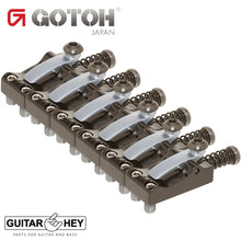 Load image into Gallery viewer, NEW Gotoh LS105 Set of 6 Steel Tremolo/Bridge Locking Saddles 10.5mm COSMO BLACK