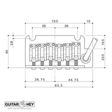 Load image into Gallery viewer, NEW Gotoh NS510TS-LS1 Bridge 2 Point Tremolo NARROW Spacing Locking - CHROME