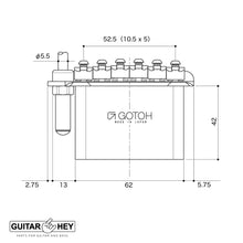 Load image into Gallery viewer, NEW Gotoh NS510TS-LS1 Bridge 2 Point Tremolo NARROW Spacing Locking - CHROME