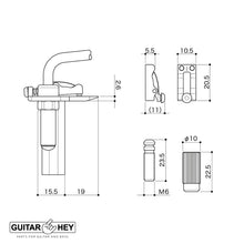 Load image into Gallery viewer, NEW Gotoh NS510TS-LS1 Bridge 2 Point Tremolo NARROW Spacing Locking - CHROME