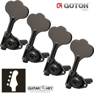 NEW Gotoh GBU510C-9 Compact Bass Machine Heads 4-in-line Tuners - COSMO BLACK