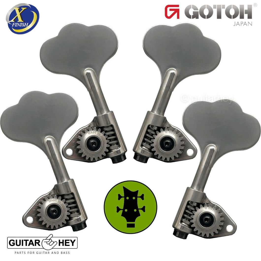 NEW Gotoh GBU510C-9 Compact Bass L2+R2 Tuners Open-Gear 2x2 - ANTIQUE X-NICKEL