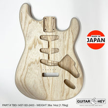 Load image into Gallery viewer, NEW Hosco JAPAN Unfinished, Sanded Strat® 62&#39;s Style Body Swamp Ash 2-piece 2403