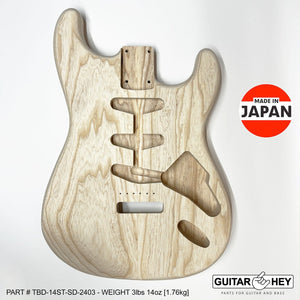 NEW Hosco JAPAN Unfinished, Sanded Strat® 62's Style Body Swamp Ash 2-piece 2403