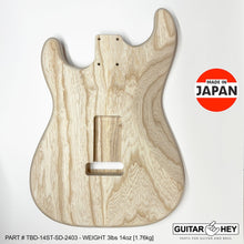 Carregar imagem no visualizador da galeria, NEW Hosco JAPAN Unfinished, Sanded Strat® 62&#39;s Style Body Swamp Ash 2-piece 2403