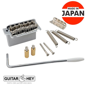 NEW Hosco Japan Non-locking 2 Point Synchronized Tremolo 42mm Steel Block CHROME