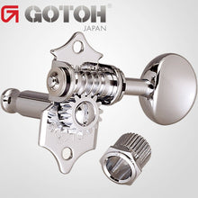 Carregar imagem no visualizador da galeria, NEW Gotoh SE770-05M OPEN-GEAR Tuning Keys L3+R3 w/ screws 3x3 Tuners - NICKEL