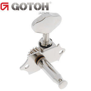 NEW Gotoh SE770-06M OPEN-GEAR Tuning Keys L3+R3 w/ screws 3x3 Tuners - NICKEL