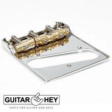 Carregar imagem no visualizador da galeria, NEW Allparts Telecaster® Bridge Advanced Plating Compensated Saddles for Bigsby