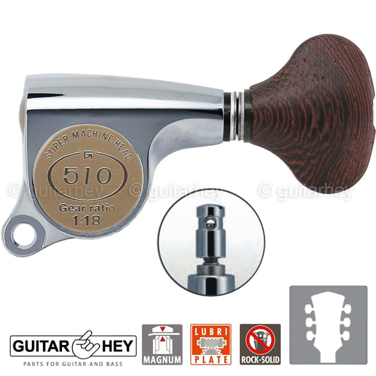 NEW Gotoh SGS510Z-TS5 MG L3+R3 Set Mini Locking Tuners 1:18 Ratio 3x3 - CHROME