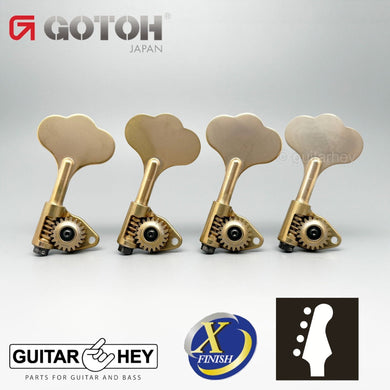 NEW Gotoh GBU510C-9 Compact Bass 4-String Tuners Open-Gear Right Handed X-GOLD