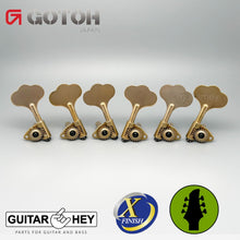 Load image into Gallery viewer, NEW Gotoh GBU510C-9 Compact Bass 6-String Tuners Open-Gear 3x3, ANTIQUE X-GOLD