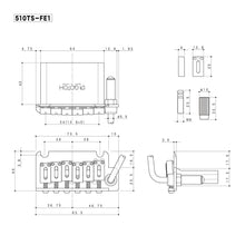Carregar imagem no visualizador da galeria, NEW Gotoh 510TS-FE1 Non-locking 2 Point Tremolo Bridge Steel Block - BLACK