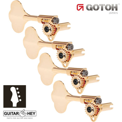 NEW Gotoh GBU510C-9 Compact Bass 4-in-line Tuners Treble LEFT-HANDED - GOLD