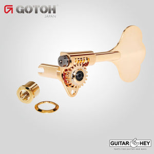 NEW Gotoh GBU510C-9 Compact Bass 4-in-line Tuners RIGHT-HANDED - GOLD