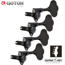 Load image into Gallery viewer, NEW Gotoh GBU510C-9 Compact Bass 4-in-line Tuners RIGHT-HANDED - BLACK