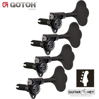 NEW Gotoh GBU510C-9 Compact Bass 4-in-line Tuners RIGHT-HANDED - BLACK