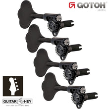 Carregar imagem no visualizador da galeria, NEW Gotoh GBU510C-9 Compact Bass 4-in-line Tuners Treble LEFT-HANDED - BLACK