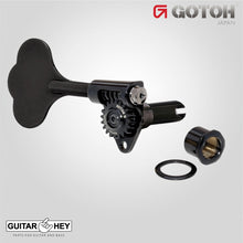 Load image into Gallery viewer, NEW Gotoh GBU510C-9 Compact Bass 4-in-line Tuners Treble LEFT-HANDED - BLACK