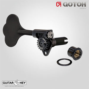 NEW Gotoh GBU510C-9 Compact Bass 4-in-line Tuners Treble LEFT-HANDED - BLACK