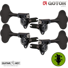 Load image into Gallery viewer, NEW Gotoh GBU510C-9 Compact Bass L2+R2 Tuners Clover Key 2x2 - BLACK