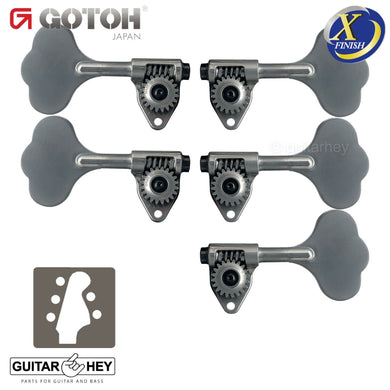 NEW Gotoh GBU510C-9 Compact Bass 5-String L3+R2 Tuners Clover Key 3x2 - X-CHROME