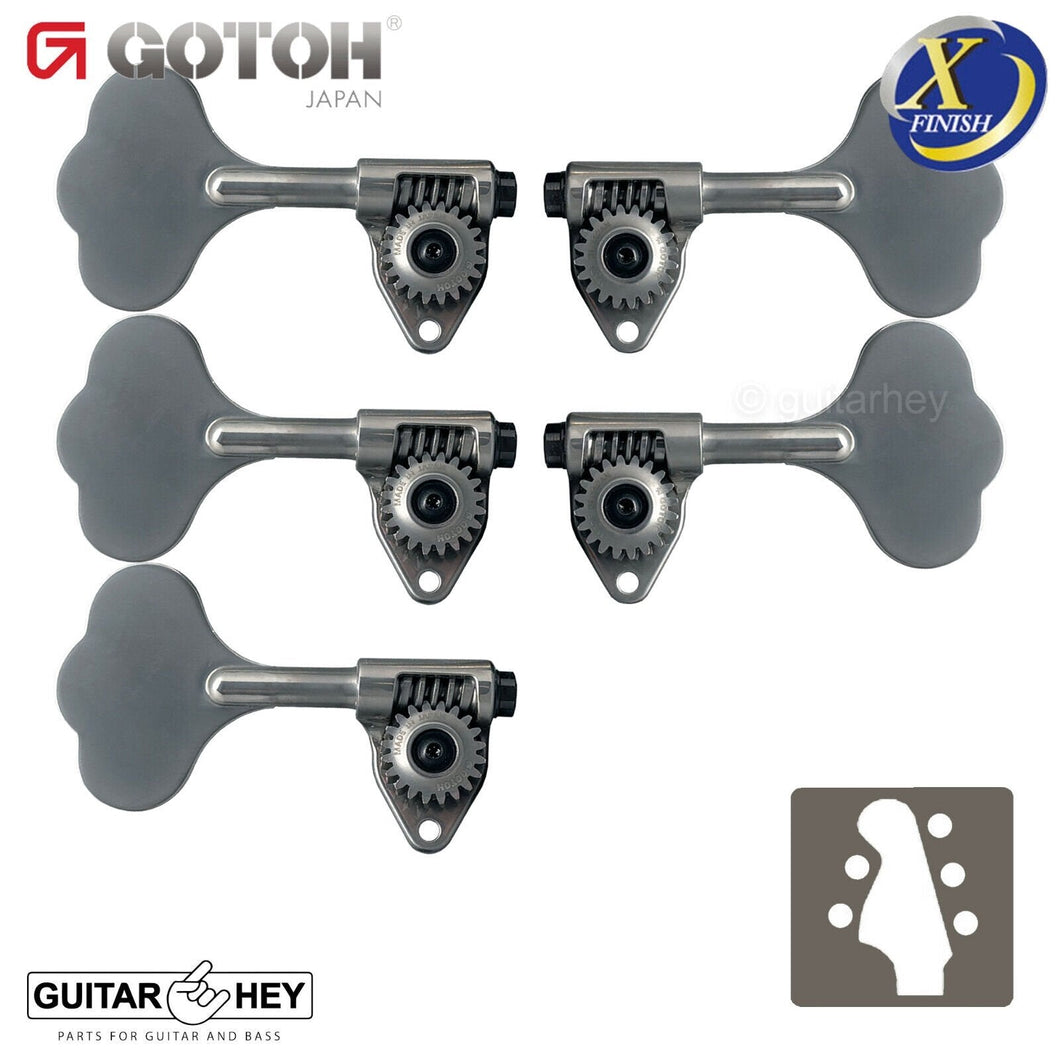 NEW Gotoh GBU510C-9 Compact Bass 5-String L2+R3 Tuners Clover Key 2x3 - X-CHROME