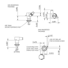 Load image into Gallery viewer, NEW Hipshot 6K1EN0G 6-In-Line Non-Staggered Closed-Gear MINI Tuning Keys - GOLD