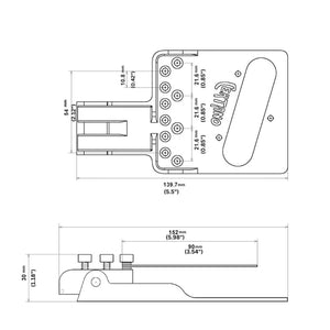 NEW Certano T-Bender™ B&G Bender Bridge for Tele® Telecaster® - CHROME