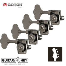 Load image into Gallery viewer, NEW Gotoh Res-O-Lite GB528 LEFTY HANDED Bass 4-in-Line Set Lightweight COSMO BK