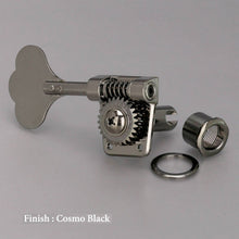 Load image into Gallery viewer, NEW Gotoh Res-O-Lite GB528 LEFTY HANDED Bass 4-in-Line Set Lightweight COSMO BK