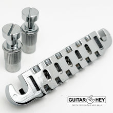 Carregar imagem no visualizador da galeria, NEW Wrap Around BRASS Bridge Tailpiece for Gibson Les Paul Junior Jr - CHROME