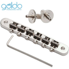 Load image into Gallery viewer, NEW Goldo HWGLN Lowrider Bridge M4 2-29/32&quot; bolts Spacing - NICKEL