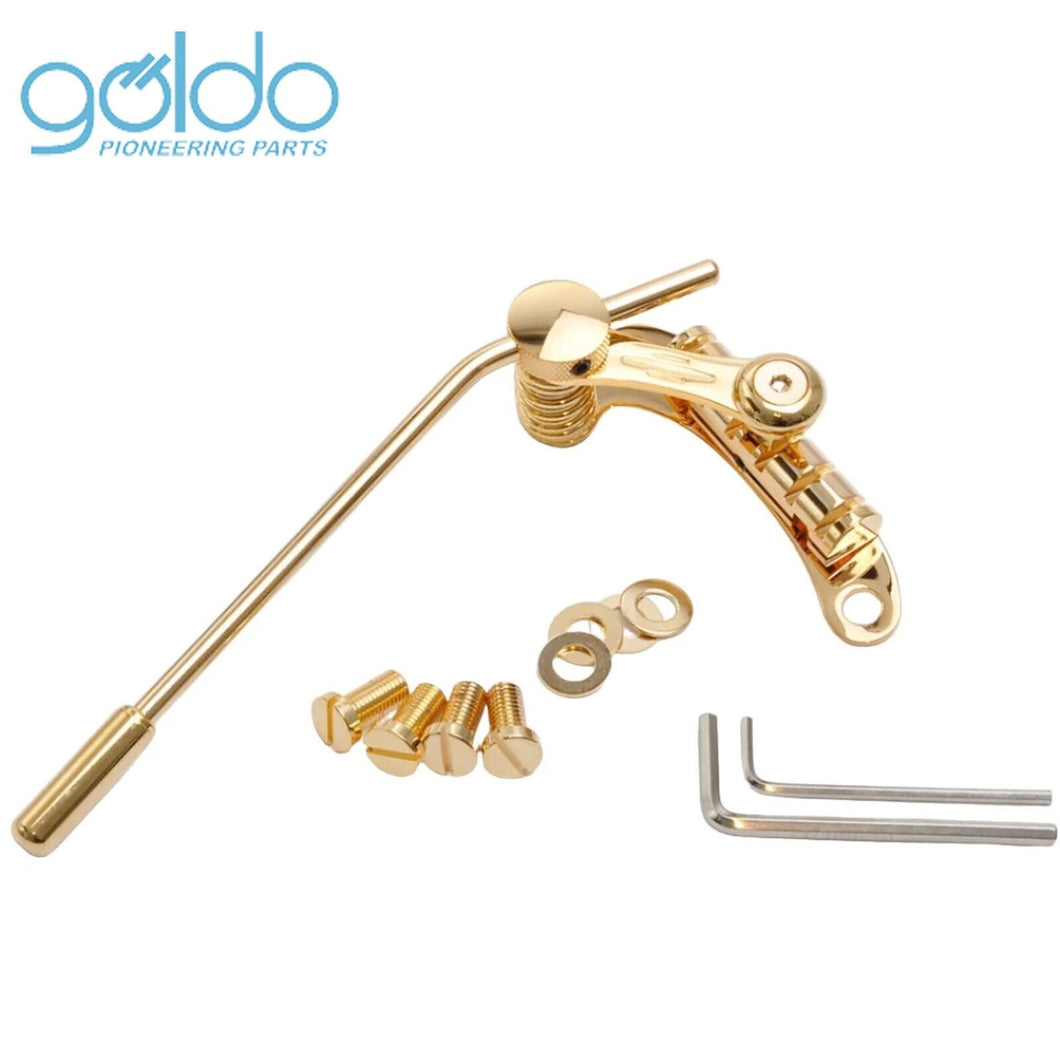 NEW Goldo TLT1 Tremolo w/ Metric and SAE studs: M8 and 5/16-24 - GOLD