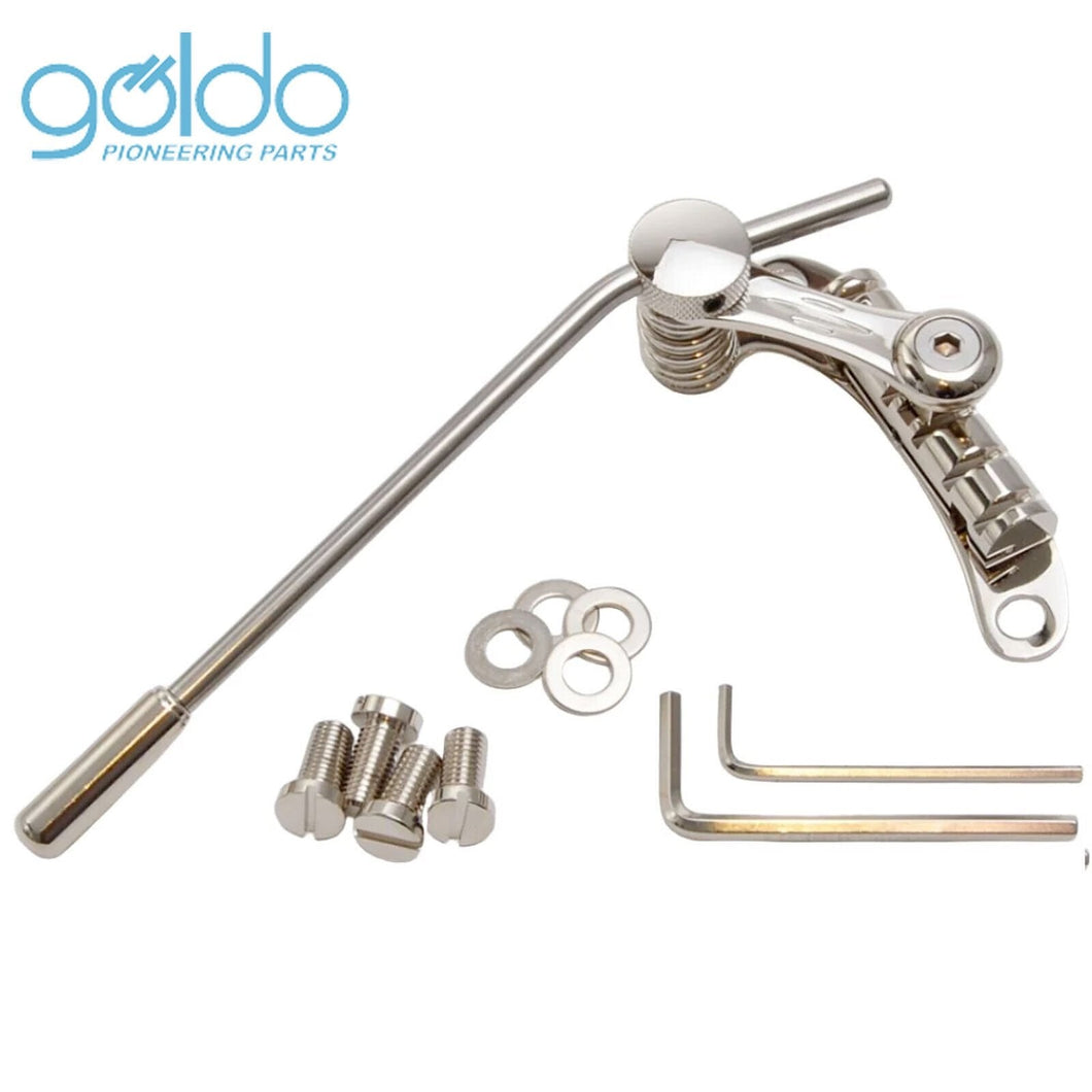 NEW Goldo TLT1 Tremolo w/ Metric and SAE studs: M8 and 5/16-24 - NICKEL