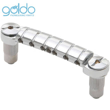 Load image into Gallery viewer, NEW Goldo HWGT Aluminum Tailpiece Wrapper M8 Spacing 3-1/4&quot; Studs - CHROME