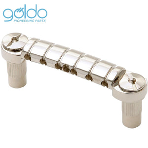 NEW Goldo HWGT Aluminum Tailpiece Wrapper M8 Spacing 3-1/4" Studs - NICKEL