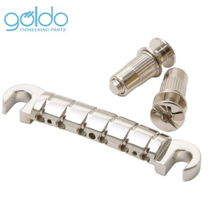 NEW Goldo HWGT Aluminum Tailpiece Wrapper M8 Spacing 3-1/4" Studs - NICKEL