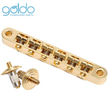 Load image into Gallery viewer, NEW Goldo HWG2 3-Point Vario Steel Saddle Bridge - GOLD