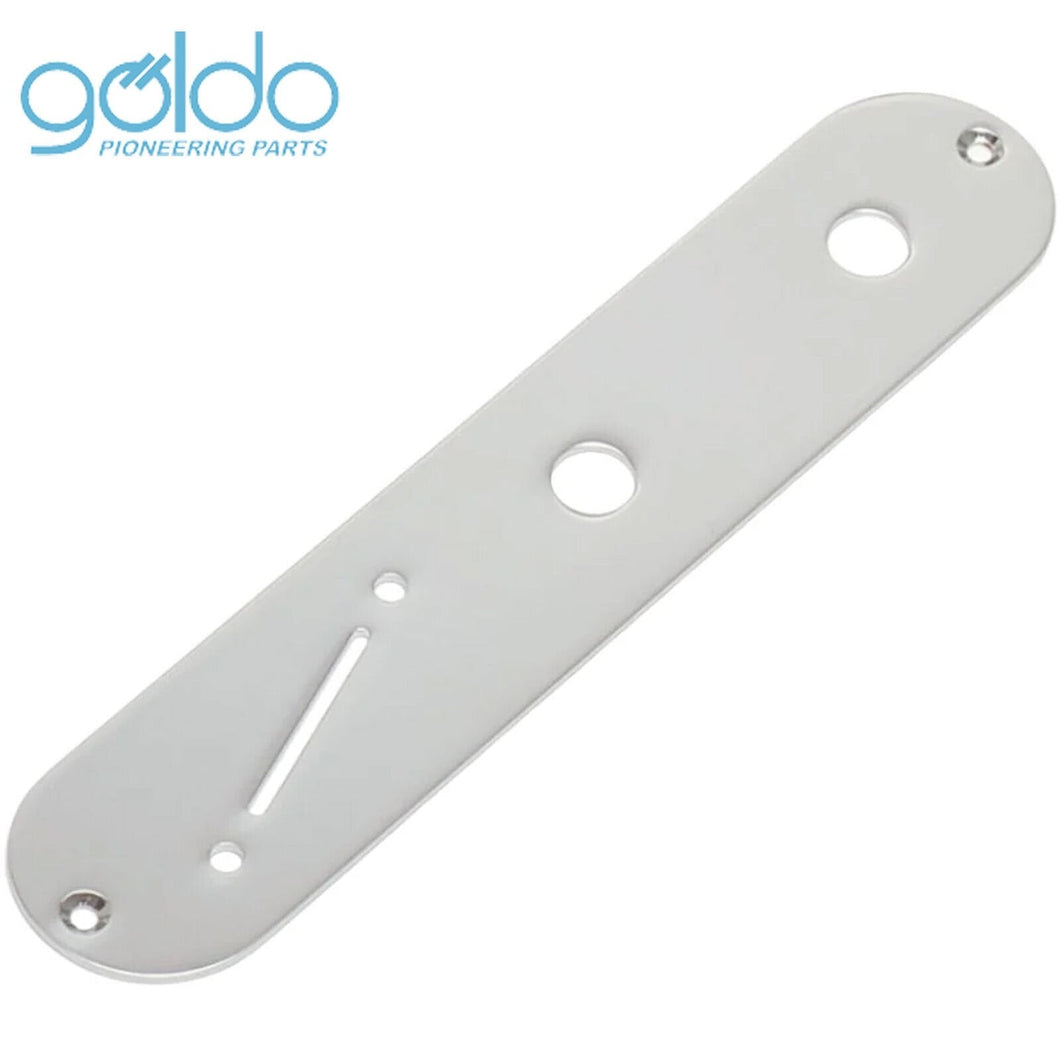 NEW Goldo CPT4C Control Plate for Telecaster, Slanted Switch - CHROME