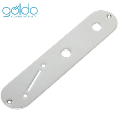 NEW Goldo CPT4C Control Plate for Telecaster, Slanted Switch - CHROME