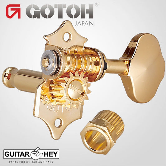 NEW Gotoh SE700-06M OPEN-GEAR Tuning Keys L3+R3 VINTAGE 11/32" 3x3 Tuners - GOLD
