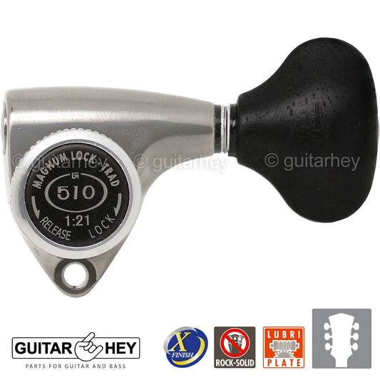 NEW Gotoh SGV510Z-EL5 MGT L3+R3 LOCKING Tuners Set 3x3 - ANTIQUE X-FINISH NICKEL