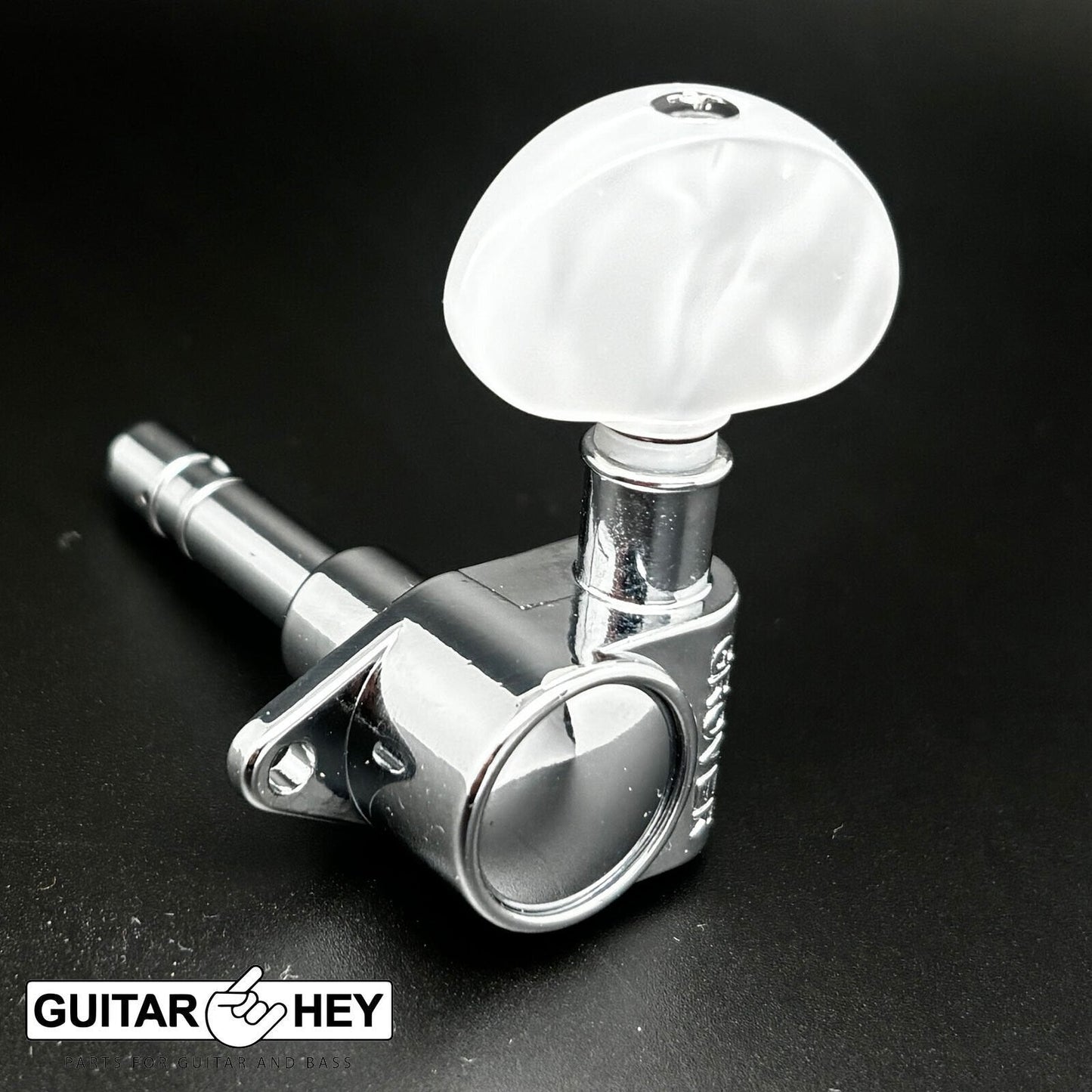NEW Grover 106 Original Locking Rotomatic Tuners Dome Pearl Buttons 3x3 - CHROME