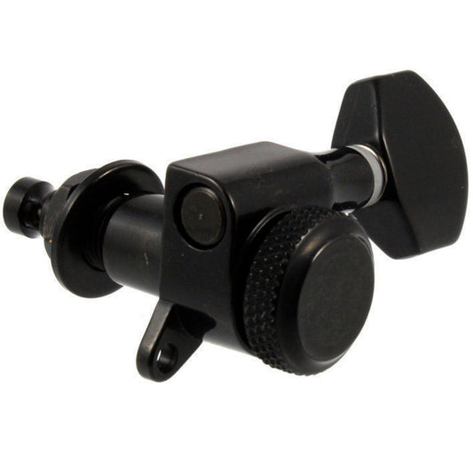 NEW 3x3 LOCKING TUNERS for Electric Guitar Parts 18:1 Ratio Small Buttons BLACK