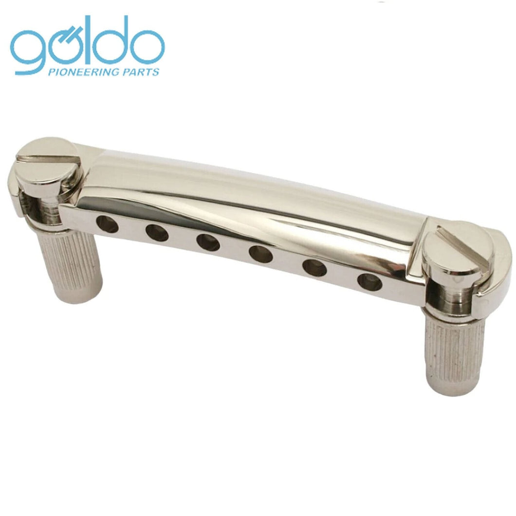 NEW Goldo HW10 Stop Tailpiece M8 Metric Studs & Anchors Import Guitars - NICKEL