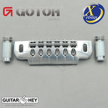 Carregar imagem no visualizador da galeria, NEW Gotoh 510UB Wrap Around Guitar Bridge Tailpiece Stud Lock -X CHROME ANTIQUE